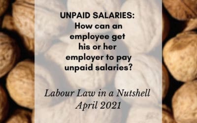 Unpaid Salaries: Labour Law In A Nutshell April 2021