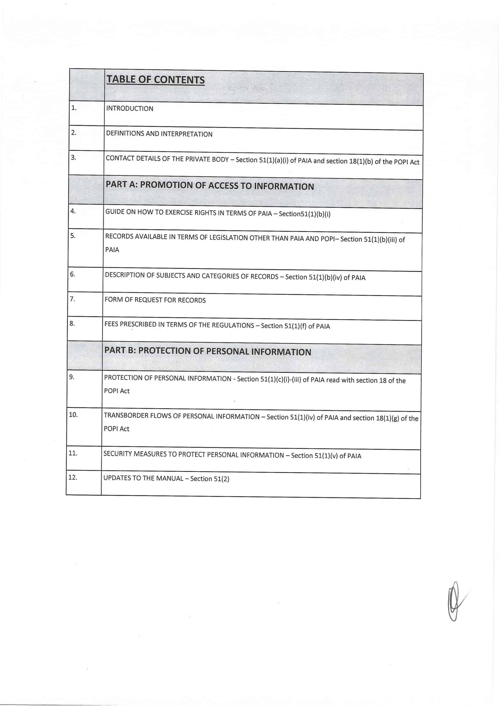 PAIA and POPI information manual