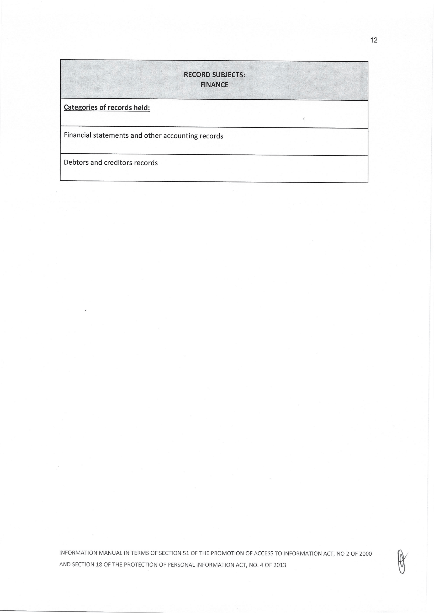 PAIA and POPI information manual