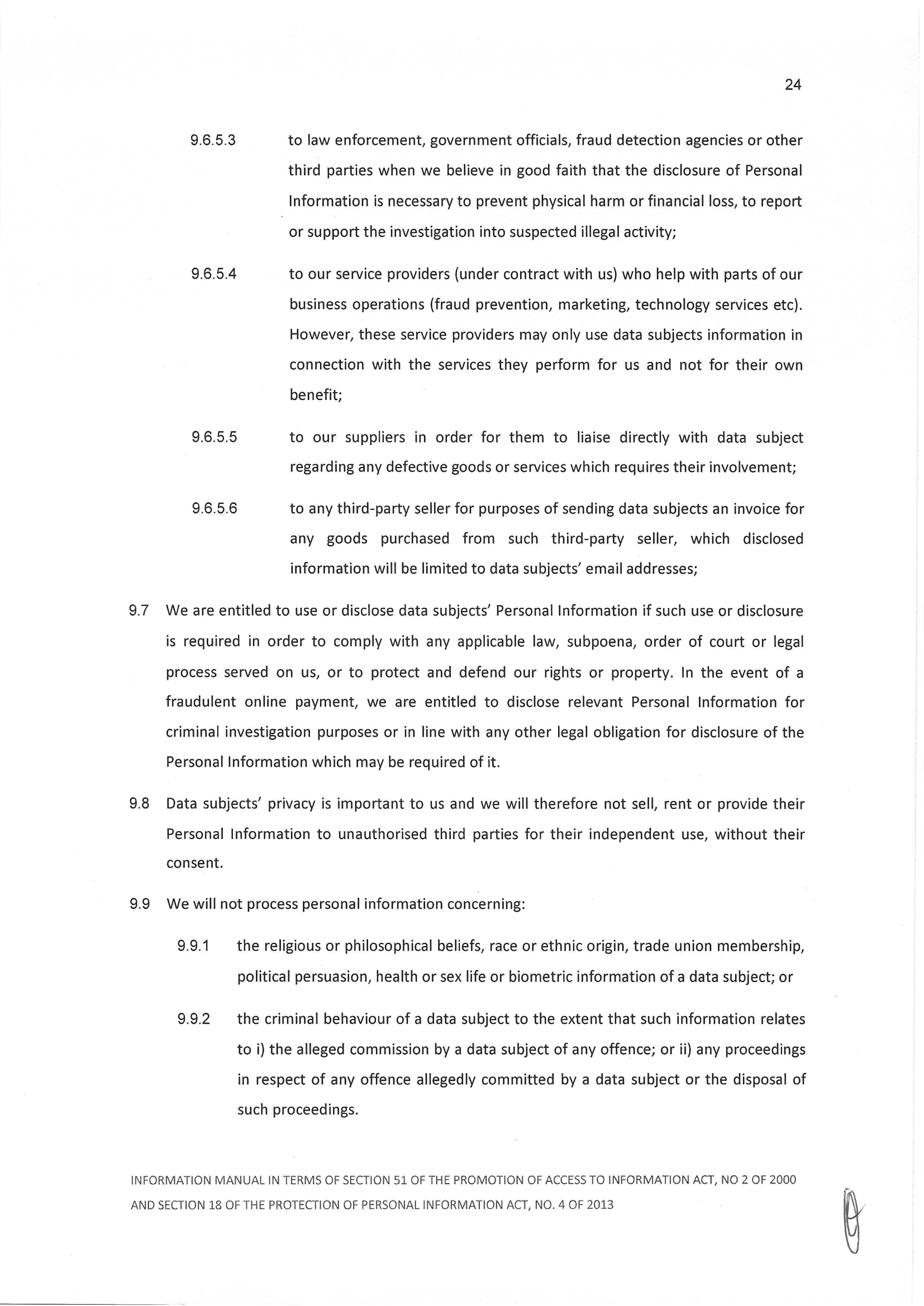 PAIA and POPI information manual
