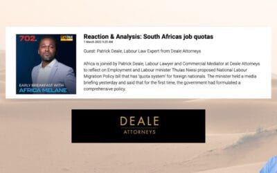 Reaction & Analysis: South Africas job quotas – Cape Talk Interview