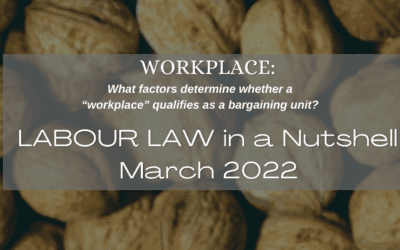 WORKPLACE: What factors determine whether a “workplace” qualifies as a bargaining unit?