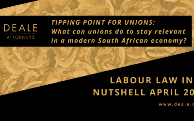 TIPPING POINT FOR UNIONS: What can unions do to stay relevant in a modern South African economy?